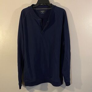 Alfani Men's Navy Blue Henley Sweater
